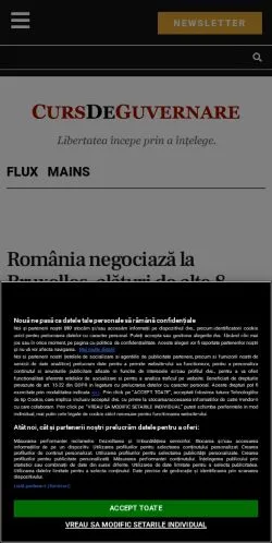 Podgląd witryny Curs De Guvernare, medium z kraju Rumunia do artykułów sponsorowanych