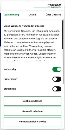Vista previa del sitio Pet-Online, medio de Alemania para artículos patrocinados