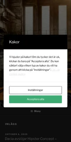Vista previa del sitio Sportbilen, medio de Suecia para artículos patrocinados