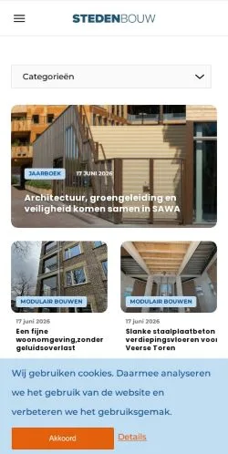Podgląd witryny Stedenbouw, medium z kraju Holandia do artykułów sponsorowanych