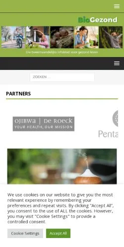 Podgląd witryny BioGezond, medium z kraju Belgia do artykułów sponsorowanych