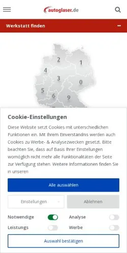 Preview of the Autoglaser website, a media outlet in Germany for sponsored articles