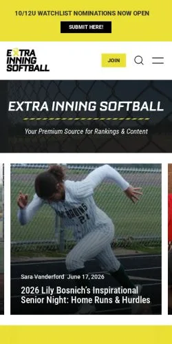 Forhåndsvisning af Extra Inning Softball, medie fra USA til sponsorerede artikler