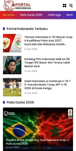スポンサード記事向けのインドネシアメディア、Portal Indonesiaのサイトプレビュー