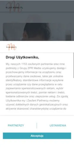 스폰서 기사용 폴란드 매체 Mjakmama24 사이트 미리보기