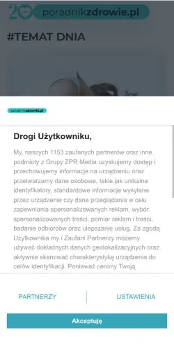 Anteprima del sito PoradnikZdrowie, media di Polonia per articoli sponsorizzati