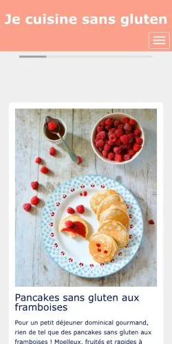 Anteprima del sito Je Cuisine Sans Gluten, media di Francia per articoli sponsorizzati