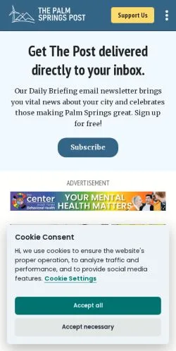 Anteprima del sito The Palm Springs Post, media di Stati Uniti per articoli sponsorizzati