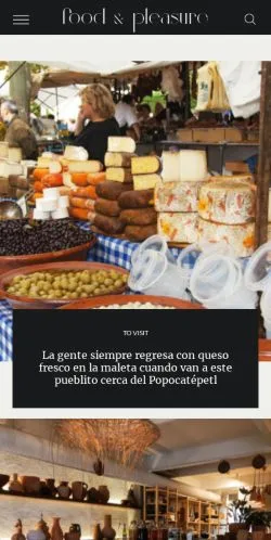 Anteprima del sito Food & Pleasure, media di Spagna per articoli sponsorizzati