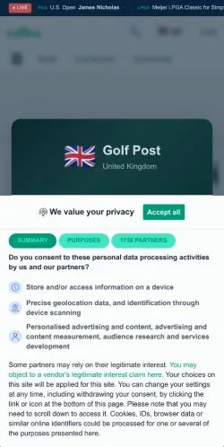 Forhåndsvisning av nettstedet Golf Post, medium fra Storbritannia for sponsede artikler