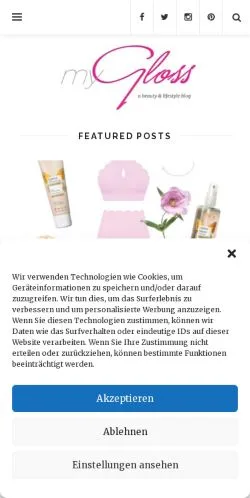 스폰서 기사용 스위스 매체 myGloss 사이트 미리보기