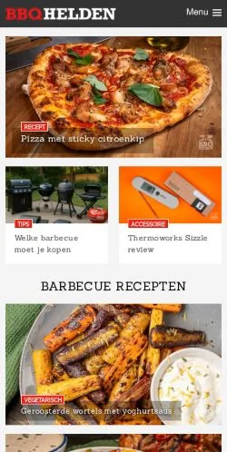 Podgląd witryny BBQ-Helden, medium z kraju Holandia do artykułów sponsorowanych