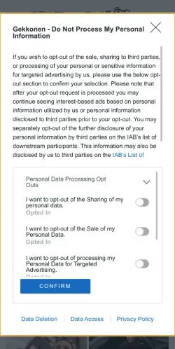 スポンサード記事向けのフィンランドメディア、Gekkonenのサイトプレビュー