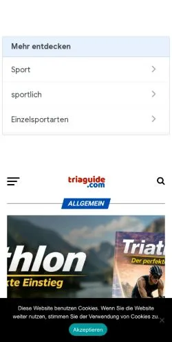 スポンサード記事向けのドイツメディア、Triaguideのサイトプレビュー