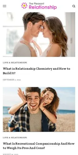 Anteprima del sito The Pleasant Relationship, media di Stati Uniti per articoli sponsorizzati