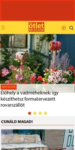 Anteprima del sito Ötletmozaik, media di Ungheria per articoli sponsorizzati