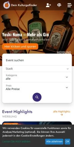 Podgląd witryny Dein Kulturgutfinder, medium z kraju Niemcy do artykułów sponsorowanych