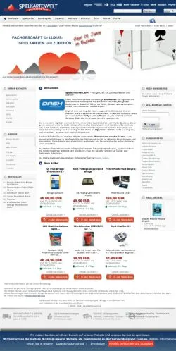 スポンサード記事向けのドイツメディア、Spielkarten Shopのサイトプレビュー