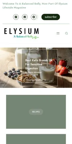 Podgląd witryny A Balanced Belly, medium z kraju Wielka Brytania do artykułów sponsorowanych