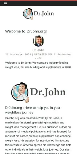 스폰서 기사용 미국 매체 DrJohn 사이트 미리보기