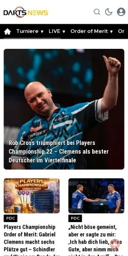 Anteprima del sito Dartsnews, media di Germania per articoli sponsorizzati