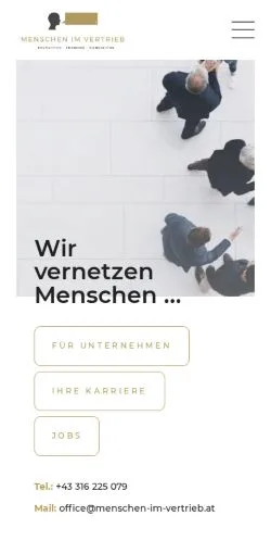 Anteprima del sito Menschen Im Vertrieb, media di Austria per articoli sponsorizzati