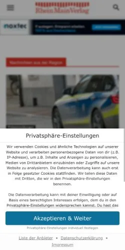 Anteprima del sito Rhein Main Verlag, media di Germania per articoli sponsorizzati