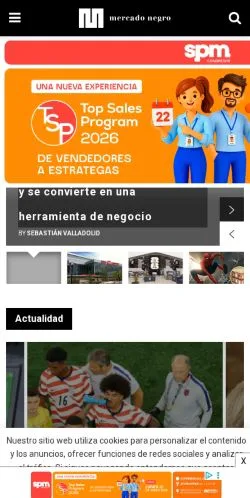 Anteprima del sito MercadoNegro, media di Spagna per articoli sponsorizzati
