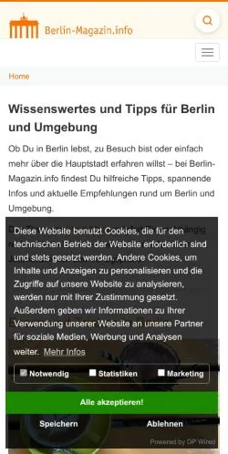 Anteprima del sito Berlin Magazin, media di Germania per articoli sponsorizzati