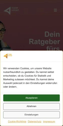 Anteprima del sito Studium-Ratgeber, media di Germania per articoli sponsorizzati