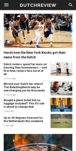 Anteprima del sito DutchReview, media di Regno Unito per articoli sponsorizzati