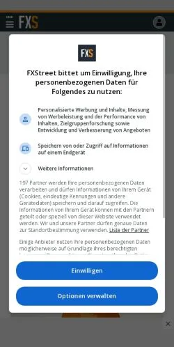 Vorschau der Website FXStreet, Medium aus Deutschland für gesponserte Artikel