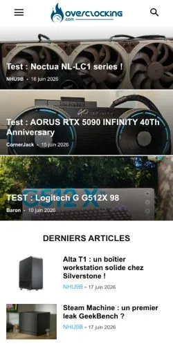 Forhåndsvisning av nettstedet Overclocking, medium fra Frankrike for sponsede artikler