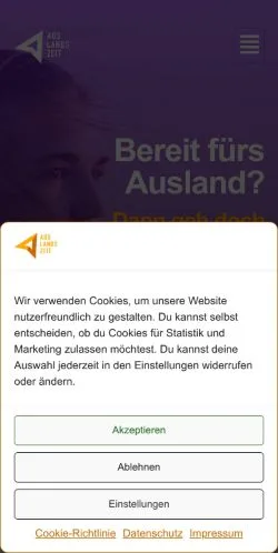 Podgląd witryny Auslandszeit, medium z kraju Niemcy do artykułów sponsorowanych