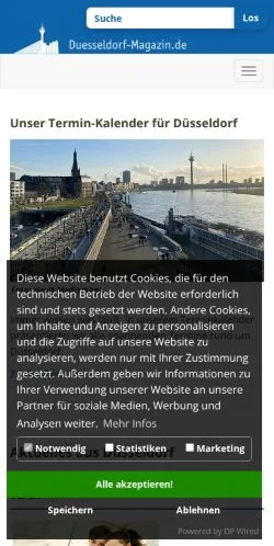 スポンサード記事向けのドイツメディア、Düsseldorf-Magazinのサイトプレビュー