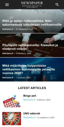 Anteprima del sito Netti Rahapelit, media di Finlandia per articoli sponsorizzati