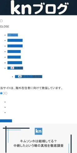 스폰서 기사용 일본 매체 knブログ 사이트 미리보기