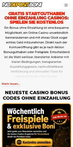 Podgląd witryny Gratis Startguthaben Ohne Einzahlung Casinos, medium z kraju Niemcy do artykułów sponsorowanych