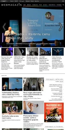 Podgląd witryny Webmagazín Teraz, medium z kraju Słowacja do artykułów sponsorowanych