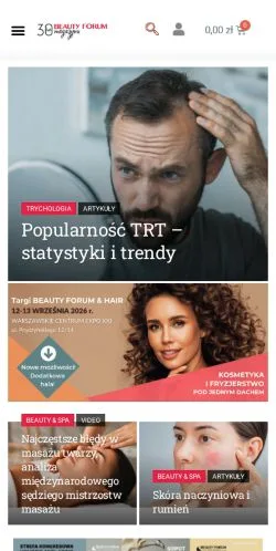 Podgląd witryny Beauty Forum, medium z kraju Polska do artykułów sponsorowanych