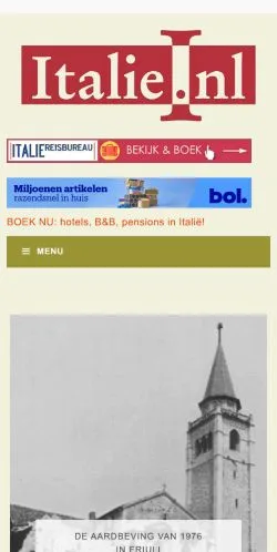 Anteprima del sito Italië, media di Paesi Bassi per articoli sponsorizzati