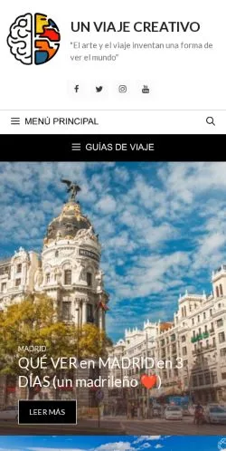 Anteprima del sito Un Viaje Creativo, media di Spagna per articoli sponsorizzati