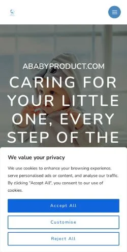 스폰서 기사용 미국 매체 Ababyproduct 사이트 미리보기