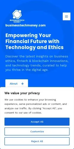 Anteprima del sito Businesstechmoney, media di Stati Uniti per articoli sponsorizzati