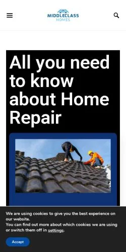 Preview of the Middleclasshomes website, a media outlet in United States for sponsored articles