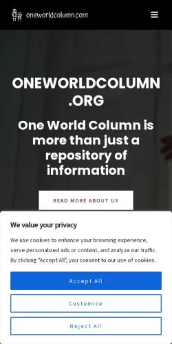 スポンサード記事向けのアメリカ合衆国メディア、Oneworldcolumnのサイトプレビュー