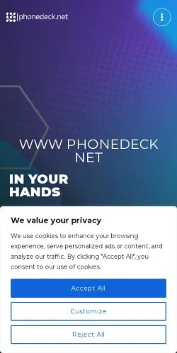 Podgląd witryny Phonedeck, medium z kraju Stany Zjednoczone do artykułów sponsorowanych