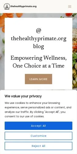 Anteprima del sito The Healthy Primate, media di Stati Uniti per articoli sponsorizzati
