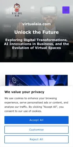 Vista previa del sitio Virtualaia, medio de Estados Unidos para artículos patrocinados