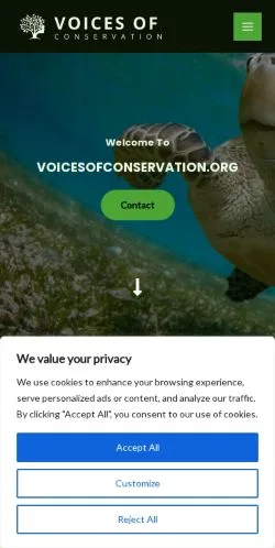 Anteprima del sito Voicesofconservation, media di Stati Uniti per articoli sponsorizzati